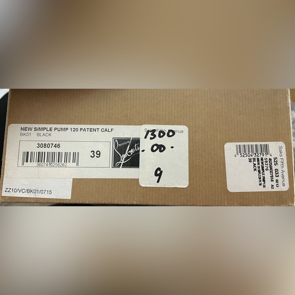 Christian Louboutin ‘New Simple Pump 120 Patent Calf’ in Black (Size 39 / 9) - Picture 2 of 7